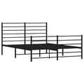 Miniatyrbillede 6 af 6: vidaXL sengeramme med sengegavl og fodgærde 120x200 cm metal sort -  Senge & sengeramme
