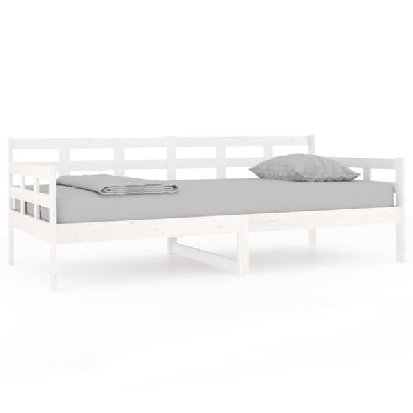 vidaXL Sohvasänky valkoinen täysi mänty 90x190 cm - Sängyt & sängynrungot