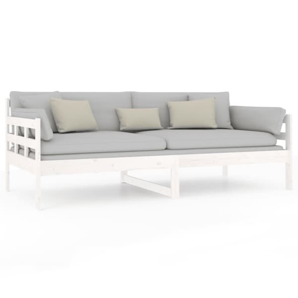vidaXL Sohvasänky valkoinen täysi mänty 90x190 cm - Sängyt & sängynrungot