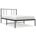 Miniatyrbillede 3 af 6: vidaXL sengeramme med sengegavl 80x200 cm metal sort -  Senge & sengeramme