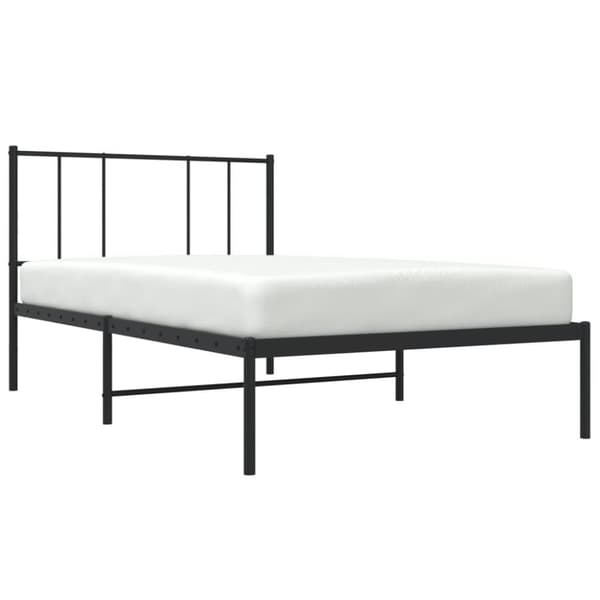 vidaXL sengeramme med sengegavl 80x200 cm metal sort - Senge & sengeramme