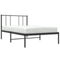 Miniatyrbillede 4 af 6: vidaXL sengeramme med sengegavl 80x200 cm metal sort -  Senge & sengeramme