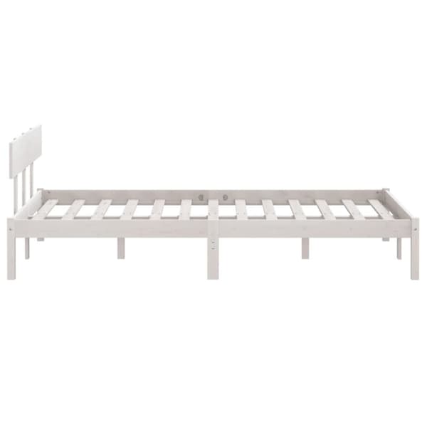 vidaXL Sängram vit massiv furu 140x200 cm - Sängar & sängramar