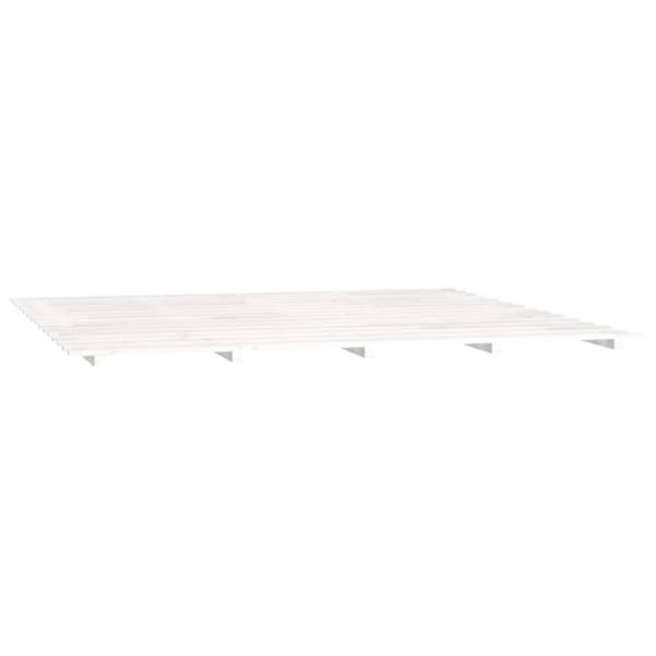 vidaXL sengeramme 180x200 cm massivt fyrretræ hvid - Senge & sengeramme