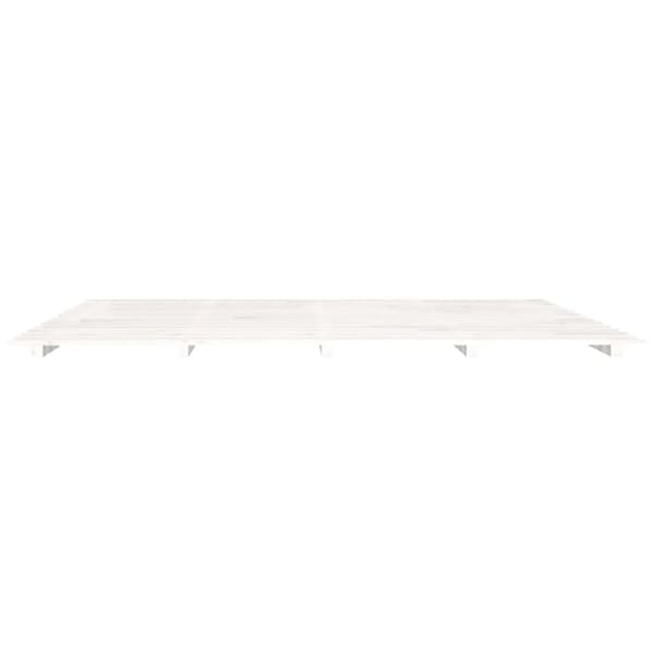 vidaXL sengeramme 180x200 cm massivt fyrretræ hvid - Senge & sengeramme