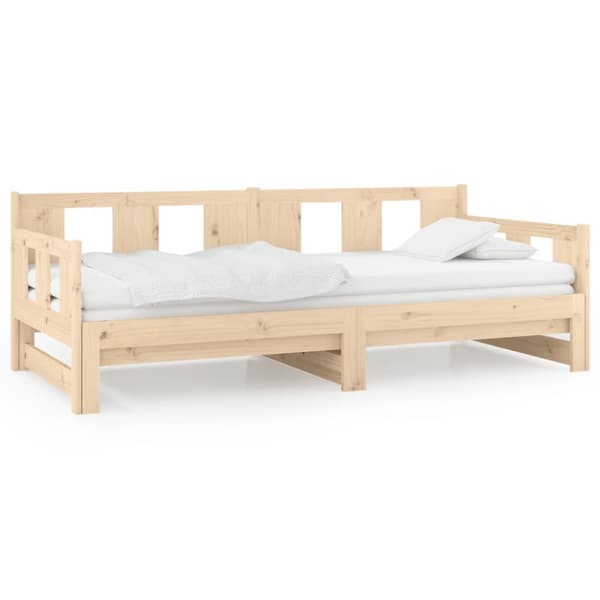 vidaXL Bäddsoffa massiv furu 2x(90x200) cm -  Sängar & sängramar