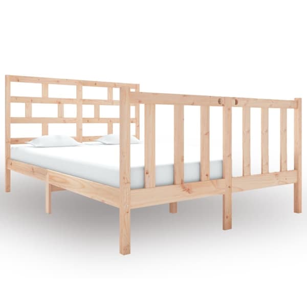 vidaXL sengeramme 120x190 cm massivt fyrretræ -  Senge & sengeramme