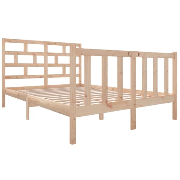 vidaXL sengeramme 120x190 cm massivt fyrretræ -  Senge & sengeramme