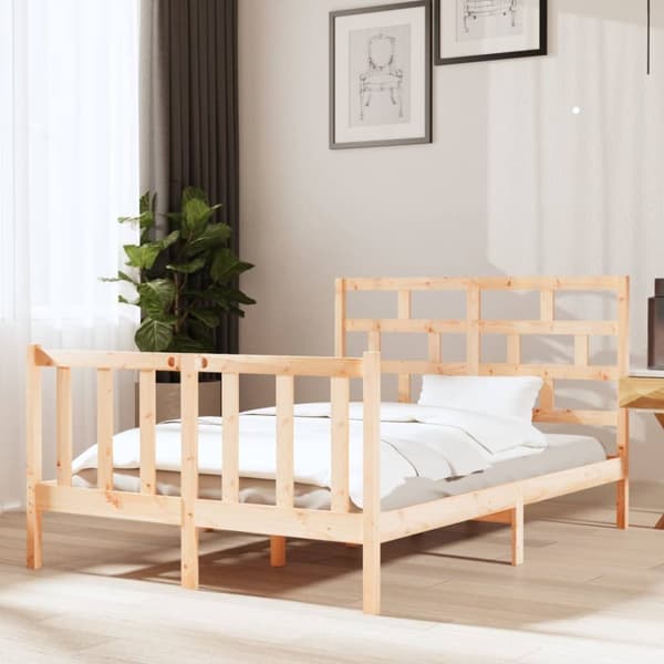 vidaXL sengeramme 120x190 cm massivt fyrretræ - Senge & sengeramme