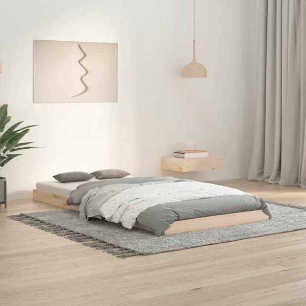 vidaXL Sängynrunko 90x190 cm Single täysi mänty - Sängyt & sängynrungot
