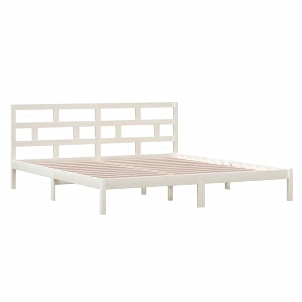 vidaXL sengeramme 140x190 cm massivt fyrretræ hvid - Senge & sengeramme