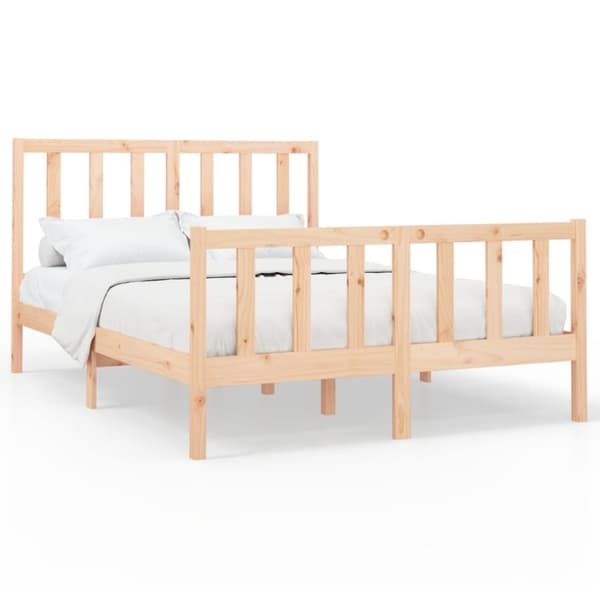 vidaXL sengeramme 140x200 cm massivt fyrretræ - Senge & sengeramme