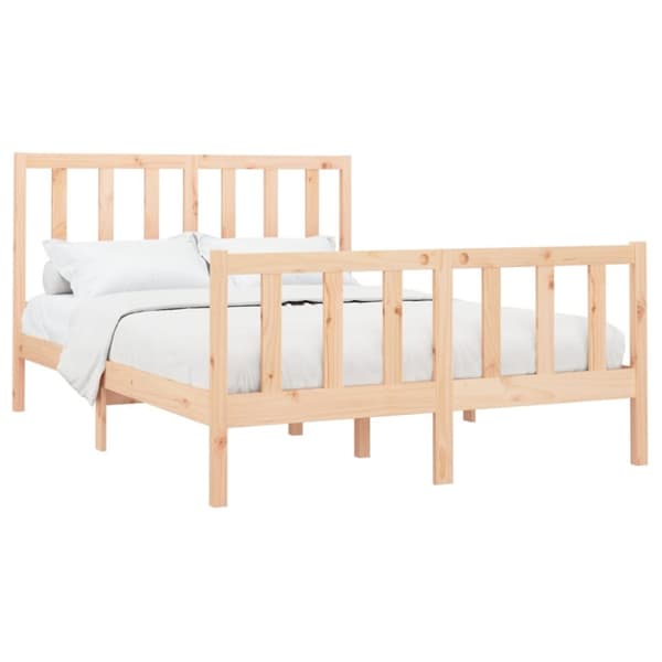 vidaXL sengeramme 140x200 cm massivt fyrretræ - Senge & sengeramme