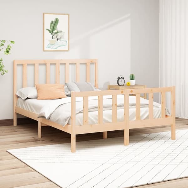 vidaXL sengeramme 140x200 cm massivt fyrretræ - Senge & sengeramme