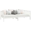 Miniatyrbillede 5 af 6: vidaXL daybed 90x200 cm massivt fyrretræ hvid -  Senge & sengeramme