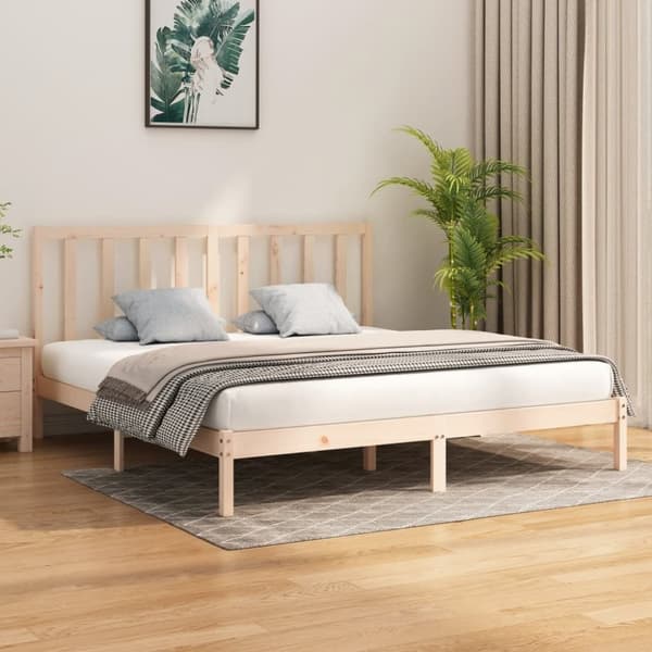 vidaXL sengeramme 200x200 cm massivt træ -  Senge & sengeramme