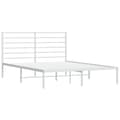 Miniatyrbillede 6 af 6: vidaXL sengeramme med sengegavl 140x190 cm metal hvid -  Senge & sengeramme