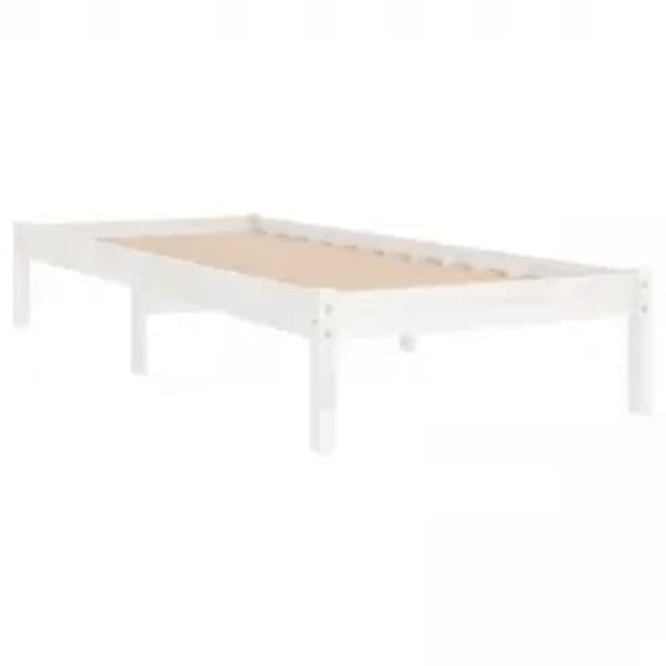 vidaXL sengeramme 90x200 cm massivt træ hvid - Senge & sengeramme