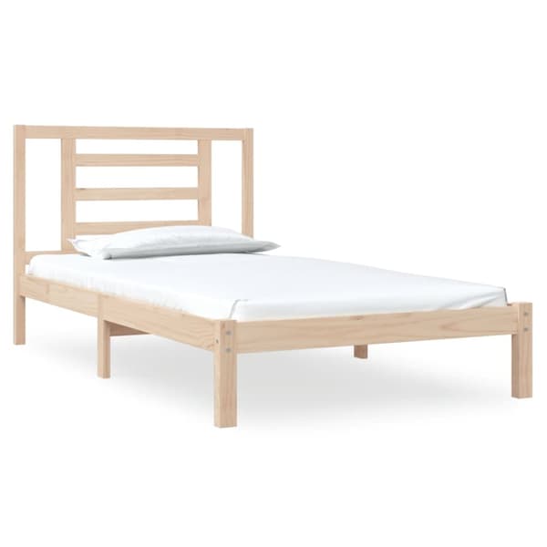 vidaXL Sängram massiv furu 90x200 cm - Sängar & sängramar