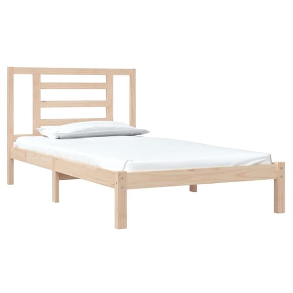 vidaXL Sängram massiv furu 90x200 cm - Sängar & sängramar