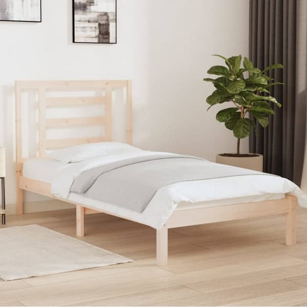 vidaXL Sängram massiv furu 90x200 cm -  Sängar & sängramar