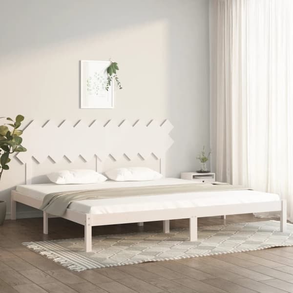 vidaXL Sängram vit 200x200 cm massivt trä -  Sängar & sängramar