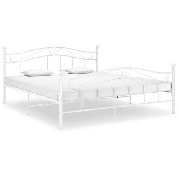 vidaXL sengestel 180x200 cm metal hvid -  Senge & sengeramme