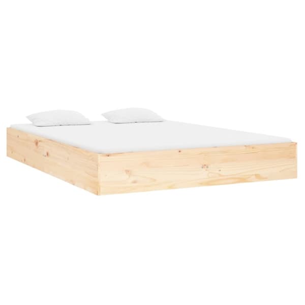 vidaXL sengeramme 135x190 cm massivt træ - Senge & sengeramme