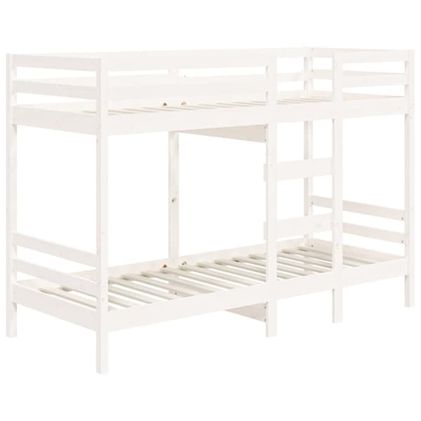 vidaXL Våningssäng vit 80x200 cm massiv furu - Sängar & sängramar