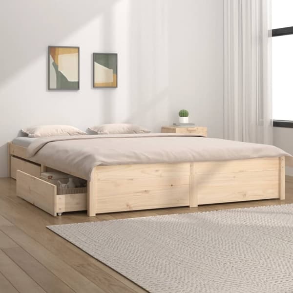 vidaXL sengeramme med skuffer 140x200 cm -  Senge & sengeramme