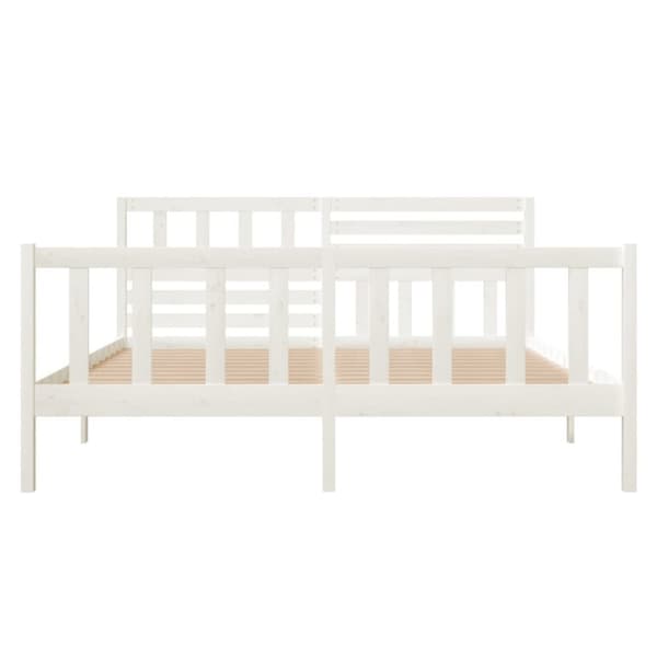 vidaXL sengeramme 120x200 cm massivt træ hvid -  Senge & sengeramme