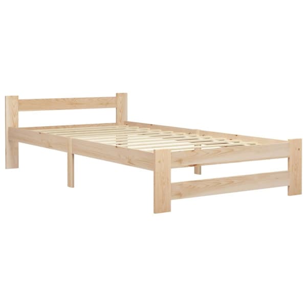 vidaXL Sängram massiv furu 100x200 cm - Sängar & sängramar