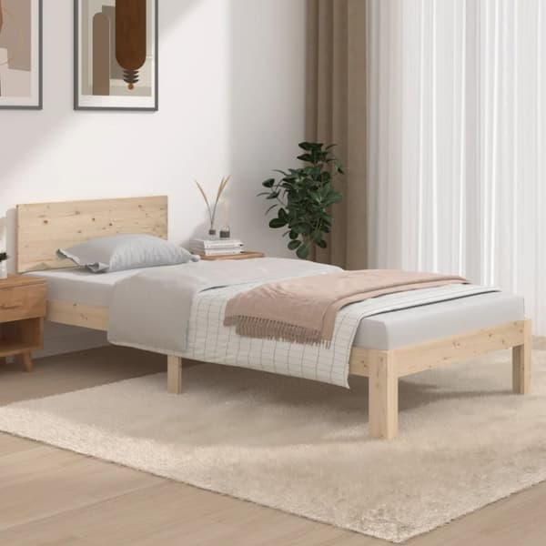 vidaXL Sängynrunko täysi mänty 90x200 cm -  Sängyt & sängynrungot