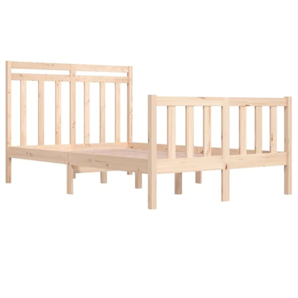vidaXL Sängram massivt trä 120x190 cm -  Sängar & sängramar