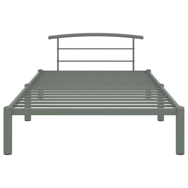 vidaXL Sängynrunko harmaa metalli 90x200 cm -  Sängyt & sängynrungot