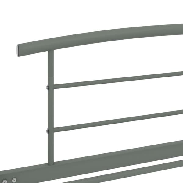 vidaXL Sängynrunko harmaa metalli 90x200 cm -  Sängyt & sängynrungot
