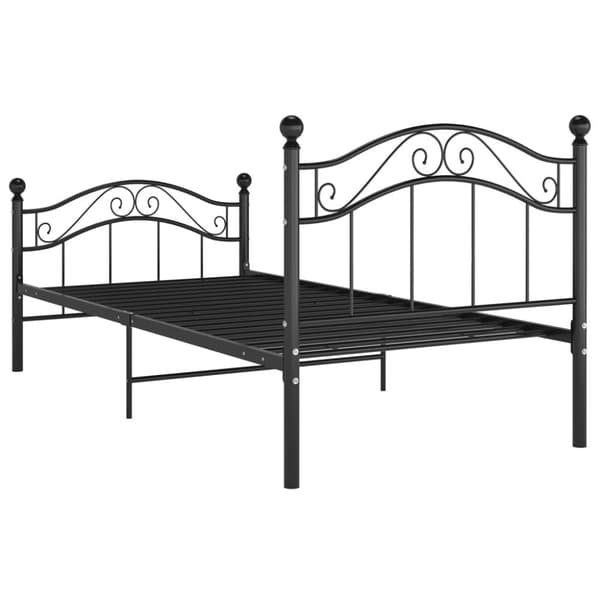 vidaXL Sängynrunko musta metalli 100x200 cm -  Sängyt & sängynrungot