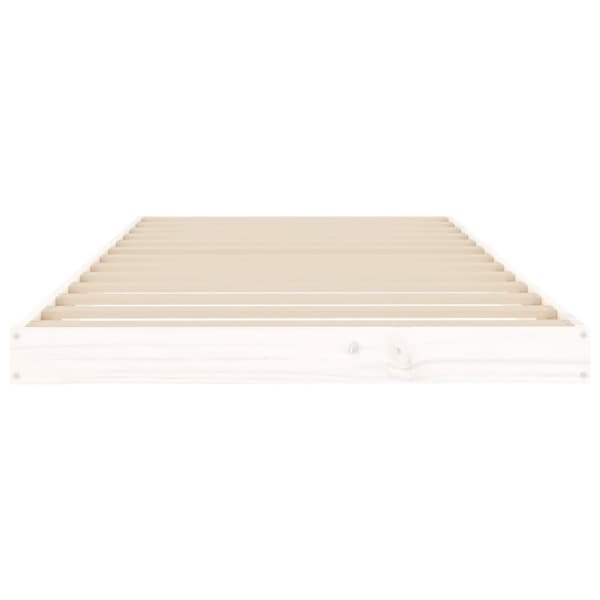 vidaXL Sängram vit 90x200 cm massiv furu -  Sängar & sängramar