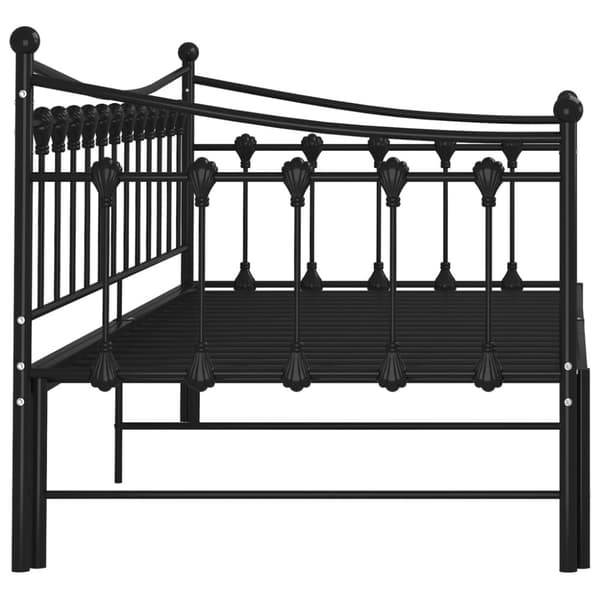vidaXL sengestel til udtræksseng 90x200 cm metal sort -  Senge & sengeramme