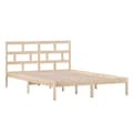 Miniatyrbillede 4 af 10: vidaXL sengeramme 140x200 cm massivt træ -  Senge & sengeramme