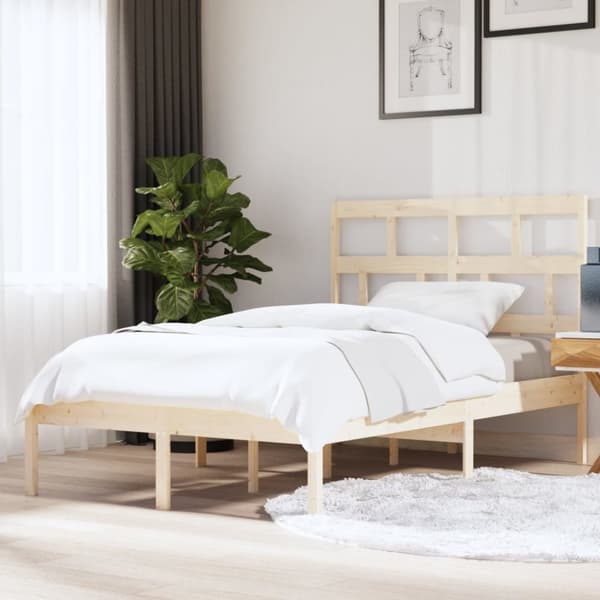 vidaXL sengeramme 140x200 cm massivt træ -  Senge & sengeramme
