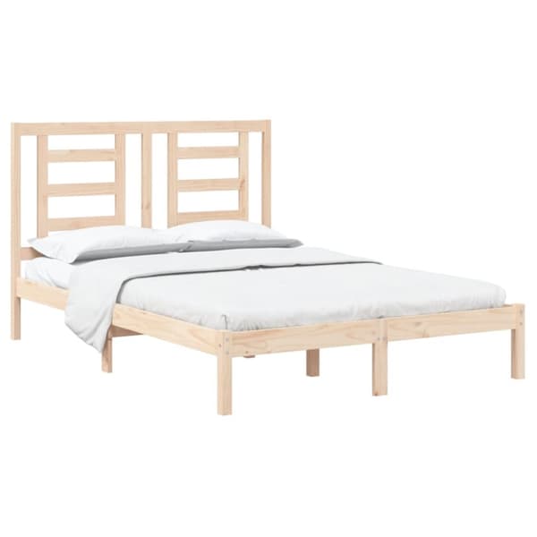 vidaXL sengeramme 140x200 cm massivt fyrretræ -  Senge & sengeramme