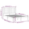 Miniatyrbillede 7 af 7: vidaXL sengeramme 140x200 cm massivt fyrretræ -  Senge & sengeramme
