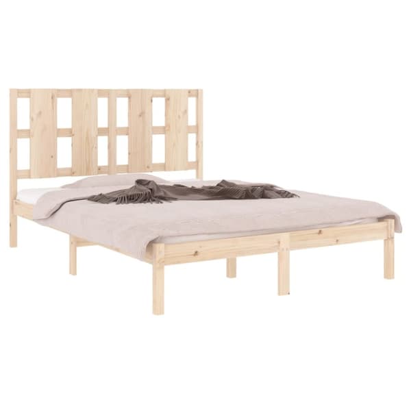 vidaXL sengeramme 140x200 cm massivt fyrretræ - Senge & sengeramme