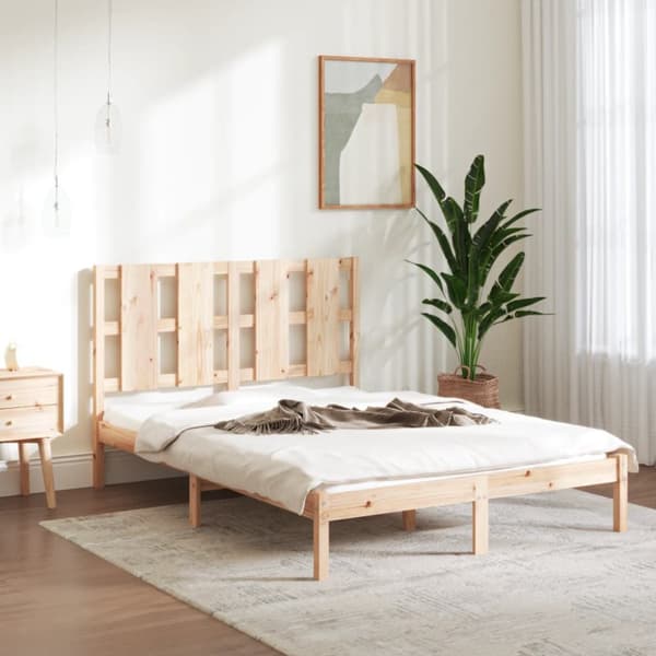 vidaXL sengeramme 140x200 cm massivt fyrretræ -  Senge & sengeramme