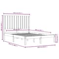Miniatyrbillede 7 af 7: vidaXL sengeramme 140x200 cm massivt fyrretræ -  Senge & sengeramme