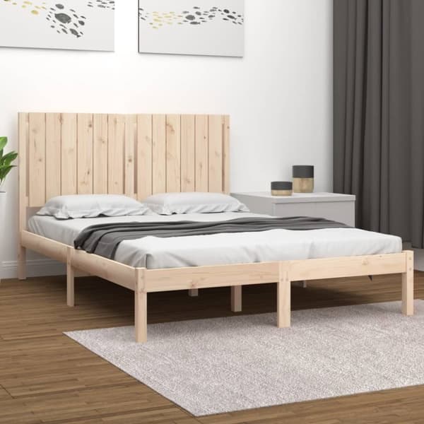 vidaXL sengeramme 140x200 cm massivt fyrretræ -  Senge & sengeramme