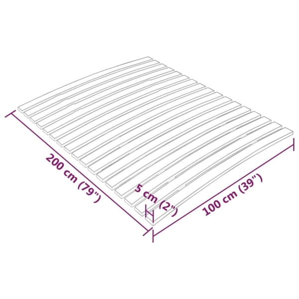 vidaXL Ribbotten med 17 ribbor 100x200 cm -  Sängar & sängramar