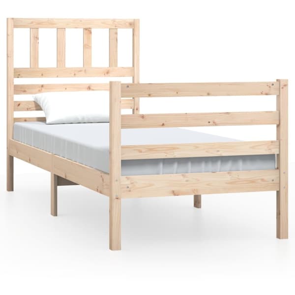 vidaXL Sängram massivt trä 90x200 cm -  Sängar & sängramar
