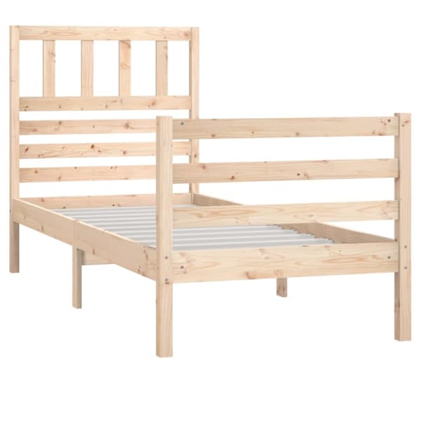 vidaXL Sängram massivt trä 90x200 cm -  Sängar & sängramar